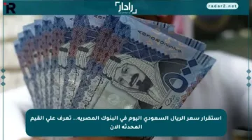 استقرار سعر الريال السعودي اليوم في البنوك المصرية.. تعرف على القيم المحدثة الآن
